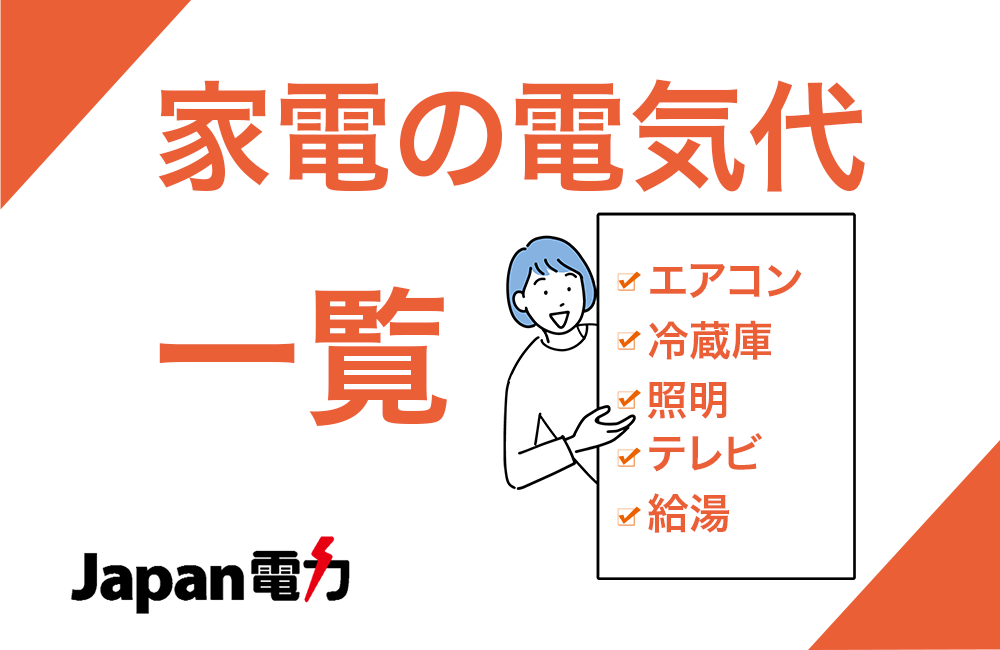 家電の電気代を調べました。