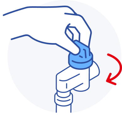 機器栓・ガス栓を閉めてください
