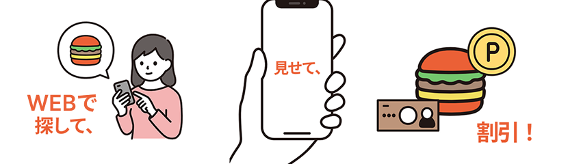 ｗEBで探して、スマホを見せて、割引！